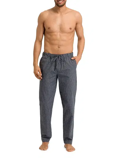Hanro Men's Night & Day Cotton Lounge Pants - Casual Check - Size XXL | Thumbnail 2 Hanro Men's Night & Day Cotton Lounge Pants - Casual Check - Size XXL | Thumbnail 2