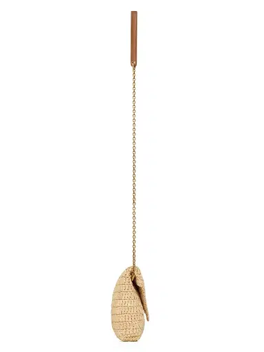 Saint Laurent Women's Cassandre Chain Pouch in Raffia | Thumbnail 7 Saint Laurent Women's Cassandre Chain Pouch in Raffia | Thumbnail 7