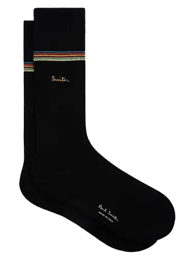 Paul Smith Men's Striped Cuff Logo Crew Socks 3-Pack | Thumbnail 3 Paul Smith Men's Striped Cuff Logo Crew Socks 3-Pack | Thumbnail 3