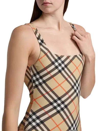Burberry Women's Check One-Piece Swimsuit - Sand Ip Check - Size XS | Thumbnail 5 Burberry Women's Check One-Piece Swimsuit - Sand Ip Check - Size XS | Thumbnail 5