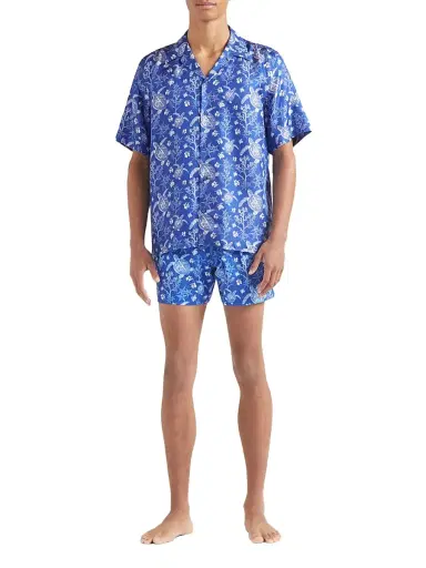 Vilebrequin Men's X-Ray Turtles Silk Camp Shirt | Thumbnail 2 Vilebrequin Men's X-Ray Turtles Silk Camp Shirt | Thumbnail 2