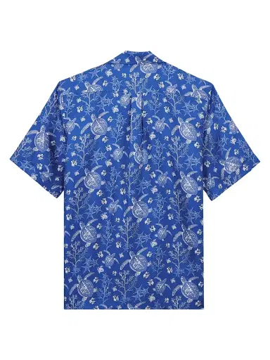 Vilebrequin Men's X-Ray Turtles Silk Camp Shirt | Thumbnail 3 Vilebrequin Men's X-Ray Turtles Silk Camp Shirt | Thumbnail 3
