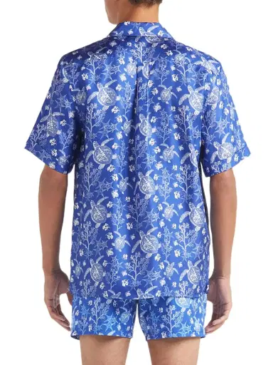Vilebrequin Men's X-Ray Turtles Silk Camp Shirt | Thumbnail 5 Vilebrequin Men's X-Ray Turtles Silk Camp Shirt | Thumbnail 5