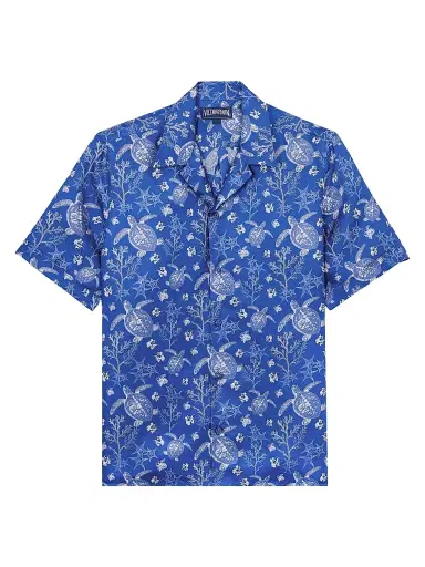 Vilebrequin Men's X-Ray Turtles Silk Camp Shirt | Thumbnail 1 Vilebrequin Men's X-Ray Turtles Silk Camp Shirt | Thumbnail 1