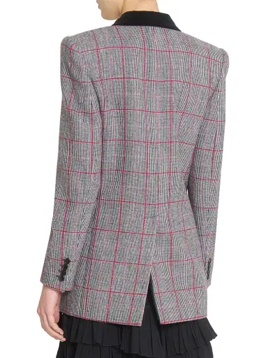 Chloé Women's Tailored Wool Double-Breasted Jacket - Black White | Thumbnail 5 Chloé Women's Tailored Wool Double-Breasted Jacket - Black White | Thumbnail 5