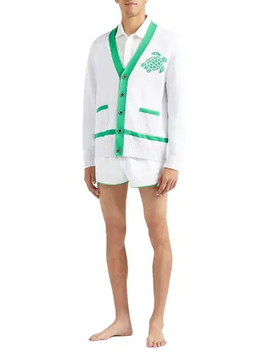 Vilebrequin Men's Big Turtle Cotton Cardigan | Thumbnail 2 Vilebrequin Men's Big Turtle Cotton Cardigan | Thumbnail 2