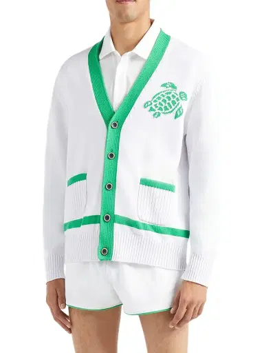 Vilebrequin Men's Big Turtle Cotton Cardigan | Thumbnail 4 Vilebrequin Men's Big Turtle Cotton Cardigan | Thumbnail 4