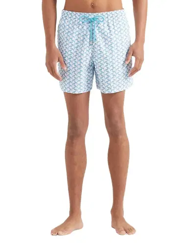 Vilebrequin Men's Moorea Net Sharks Swim Trunks - Blanc - Size Small | Thumbnail 3 Vilebrequin Men's Moorea Net Sharks Swim Trunks - Blanc - Size Small | Thumbnail 3