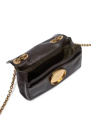 Chloé Women's Heritage Leather Chain Shoulder Bag - Ink Brown | Thumbnail 3 Chloé Women's Heritage Leather Chain Shoulder Bag - Ink Brown | Thumbnail 3