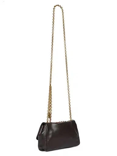 Chloé Women's Heritage Leather Chain Shoulder Bag - Ink Brown | Thumbnail 6 Chloé Women's Heritage Leather Chain Shoulder Bag - Ink Brown | Thumbnail 6