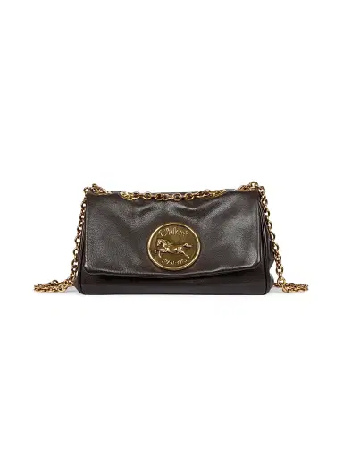 Chloé Women's Heritage Leather Chain Shoulder Bag - Ink Brown | Thumbnail 1 Chloé Women's Heritage Leather Chain Shoulder Bag - Ink Brown | Thumbnail 1