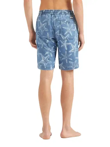 Vilebrequin Men's Starfish-Printed Denim Shorts - Fadedwasheddenim - Size 40 | Thumbnail 4 Vilebrequin Men's Starfish-Printed Denim Shorts - Fadedwasheddenim - Size 40 | Thumbnail 4