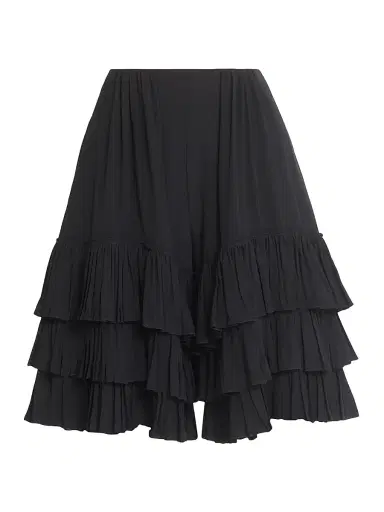Chloé Women's Ruffled Silk Shorts - Black | Thumbnail 1 Chloé Women's Ruffled Silk Shorts - Black | Thumbnail 1