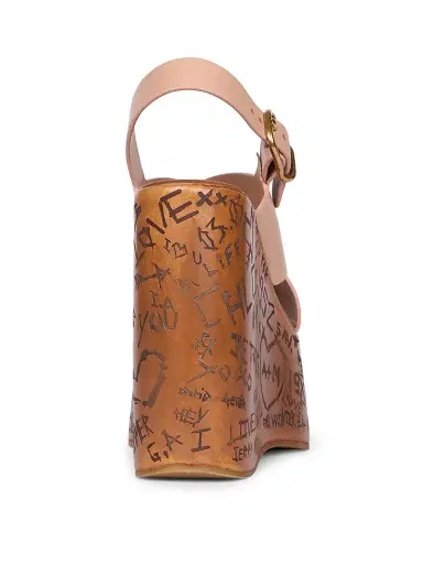 Chloé Women's Maxime Leather Wedge Sandals - Blush Pink | Thumbnail 3 Chloé Women's Maxime Leather Wedge Sandals - Blush Pink | Thumbnail 3