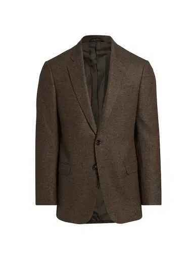 Giorgio Armani Men's Textured Wool-Cashmere Sportcoat - Brown | Thumbnail 1 Giorgio Armani Men's Textured Wool-Cashmere Sportcoat - Brown | Thumbnail 1