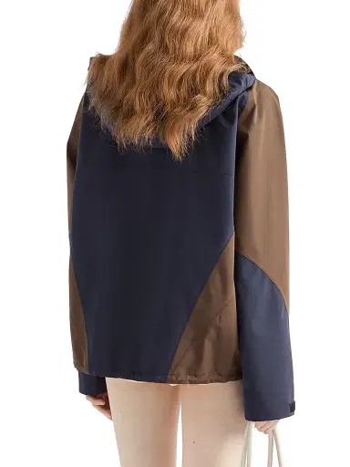 Prada Women's Technical Fabric Blouson Jacket - Blue | Thumbnail 3 Prada Women's Technical Fabric Blouson Jacket - Blue | Thumbnail 3
