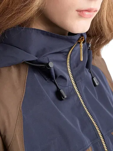 Prada Women's Technical Fabric Blouson Jacket - Blue | Thumbnail 4 Prada Women's Technical Fabric Blouson Jacket - Blue | Thumbnail 4