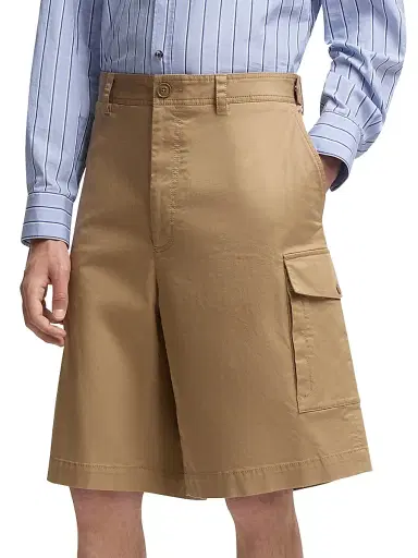 Moncler Men's Shorts in Cotton Gabardine | Thumbnail 2 Moncler Men's Shorts in Cotton Gabardine | Thumbnail 2