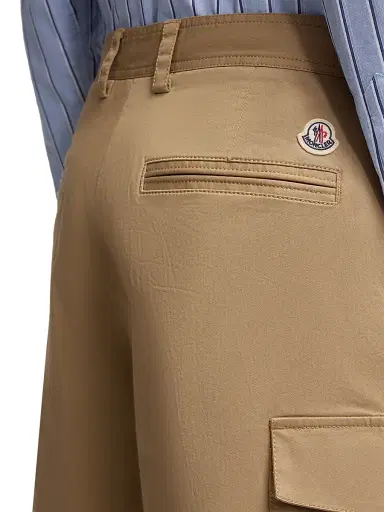 Moncler Men's Shorts in Cotton Gabardine | Thumbnail 4 Moncler Men's Shorts in Cotton Gabardine | Thumbnail 4