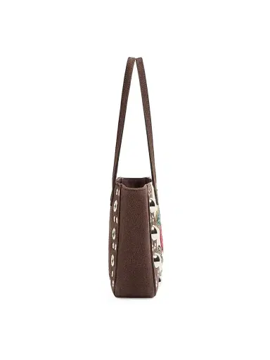 Valentino Women's Nellcote Mini Embroidered Tote Shopping Bag | Thumbnail 4 Valentino Women's Nellcote Mini Embroidered Tote Shopping Bag | Thumbnail 4