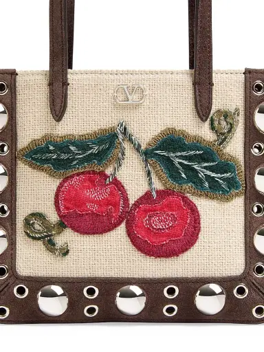 Valentino Women's Nellcote Mini Embroidered Tote Shopping Bag | Thumbnail 7 Valentino Women's Nellcote Mini Embroidered Tote Shopping Bag | Thumbnail 7