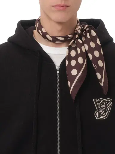 Valentino Garavani Men's Cotton Hooded Sweatshirt with VG Patch - Black | Thumbnail 5 Valentino Garavani Men's Cotton Hooded Sweatshirt with VG Patch - Black | Thumbnail 5