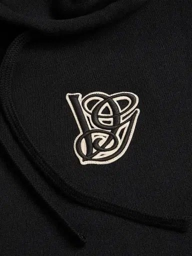 Valentino Garavani Men's Cotton Hooded Sweatshirt with VG Patch - Black | Thumbnail 7 Valentino Garavani Men's Cotton Hooded Sweatshirt with VG Patch - Black | Thumbnail 7