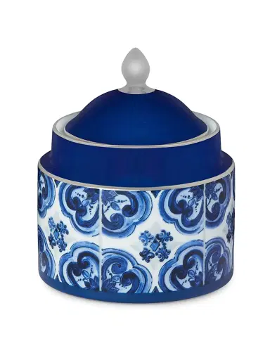 Dolce & Gabbana Blue Mediterraneo Sugar Bowl & Lid - Blue | Thumbnail 1 Dolce & Gabbana Blue Mediterraneo Sugar Bowl & Lid - Blue | Thumbnail 1