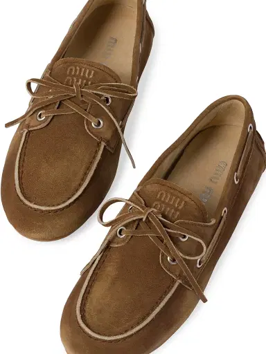 Miu Miu Women's Faded Unlined Suede Loafers - Brown - Size 9 | Thumbnail 3 Miu Miu Women's Faded Unlined Suede Loafers - Brown - Size 9 | Thumbnail 3