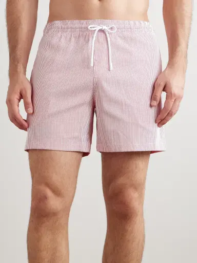 Loro Piana Daneu Straight-Leg Mid-Length Striped Swim Shorts - Men | Thumbnail 2 Loro Piana Daneu Straight-Leg Mid-Length Striped Swim Shorts - Men | Thumbnail 2