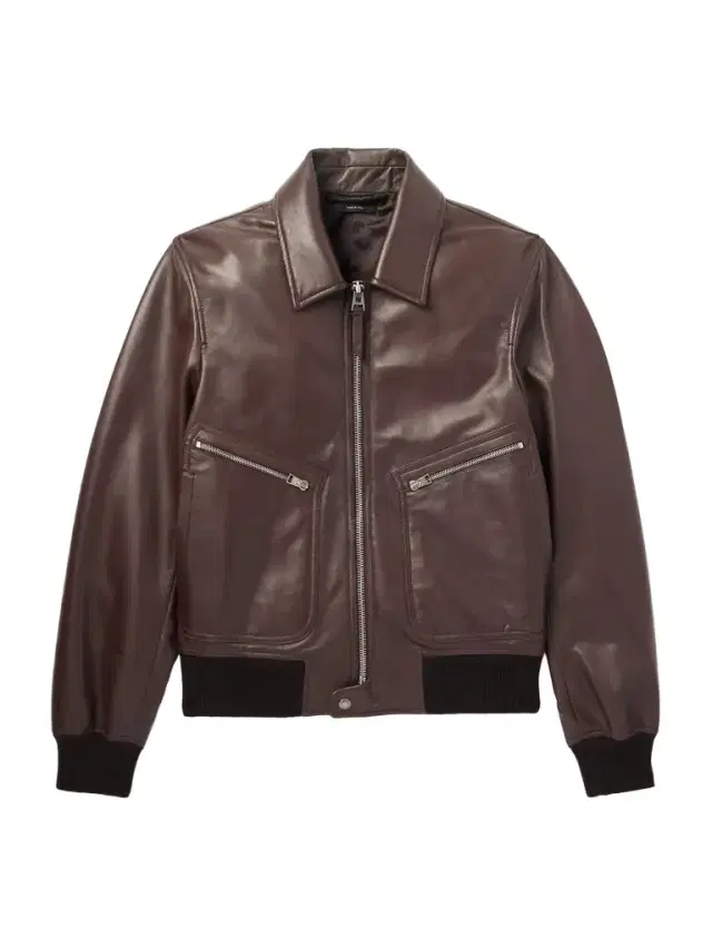 Leather Zip-Up Jacket - Men Leather Zip-Up Jacket - Men