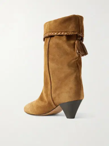 Isabel Marant Dalby Tasseled Leather-trimmed Suede Ankle Boots | Thumbnail 3 Isabel Marant Dalby Tasseled Leather-trimmed Suede Ankle Boots | Thumbnail 3