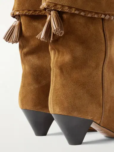 Isabel Marant Dalby Tasseled Leather-trimmed Suede Ankle Boots | Thumbnail 4 Isabel Marant Dalby Tasseled Leather-trimmed Suede Ankle Boots | Thumbnail 4