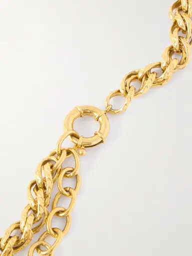 Saint Laurent Hammered Gold-tone Necklace | Thumbnail 3 Saint Laurent Hammered Gold-tone Necklace | Thumbnail 3