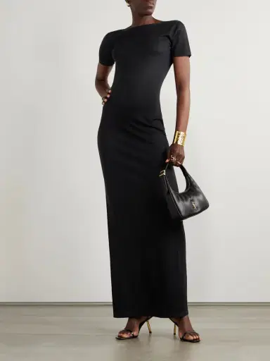 Saint Laurent Open-back Wool Maxi Dress | Thumbnail 3 Saint Laurent Open-back Wool Maxi Dress | Thumbnail 3