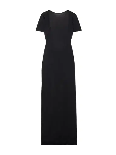 Saint Laurent Open-back Wool Maxi Dress | Thumbnail 1 Saint Laurent Open-back Wool Maxi Dress | Thumbnail 1