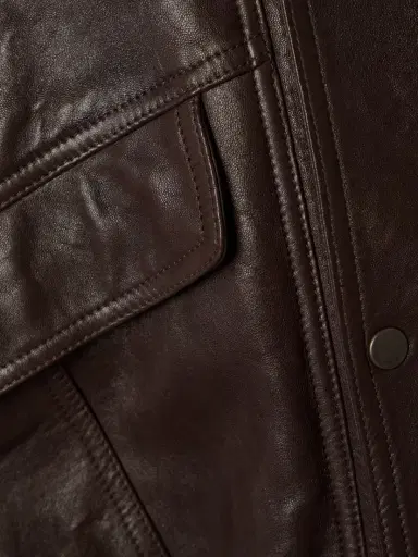 Saint Laurent Oversized Double-breasted Paneled Leather Jacket | Thumbnail 5 Saint Laurent Oversized Double-breasted Paneled Leather Jacket | Thumbnail 5