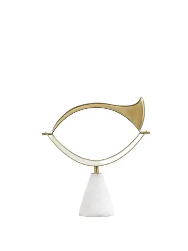 L'Objet + Lito Gold-plated Porcelain Marble Vanity Mirror | Thumbnail 1 L'Objet + Lito Gold-plated Porcelain Marble Vanity Mirror | Thumbnail 1