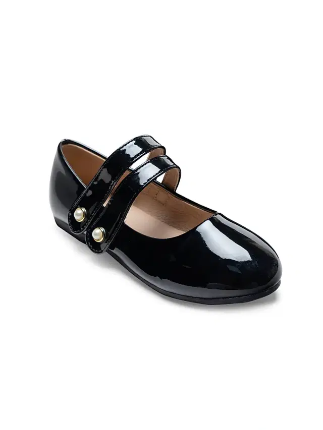 Dorothea Double Banded Flats - Black 5 (Child) Dorothea Double Banded Flats - Black 5 (Child)