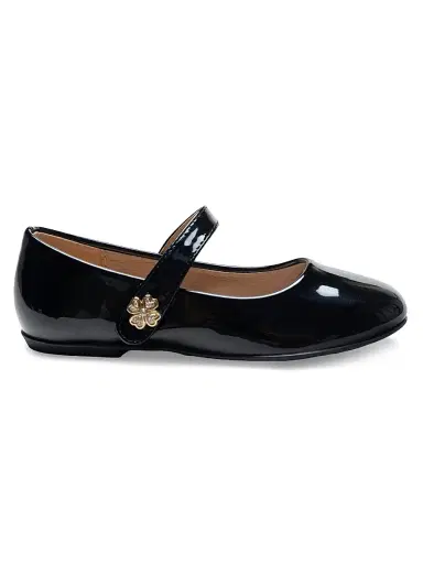Tulleen Maleia Clover Charm Flats - Black 4 (Child) | Thumbnail 2 Tulleen Maleia Clover Charm Flats - Black 4 (Child) | Thumbnail 2