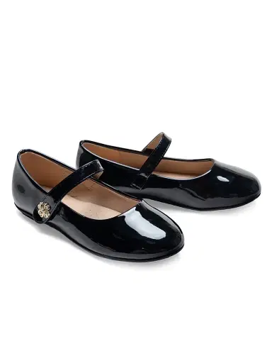 Tulleen Maleia Clover Charm Flats - Black 4 (Child) | Thumbnail 3 Tulleen Maleia Clover Charm Flats - Black 4 (Child) | Thumbnail 3
