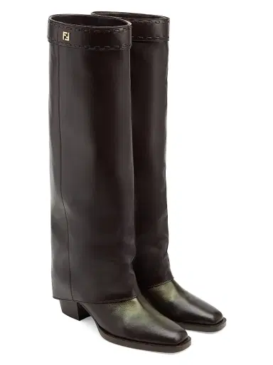 Fendi Women's 55MM Leather Boots - Mosto | Thumbnail 3 Fendi Women's 55MM Leather Boots - Mosto | Thumbnail 3
