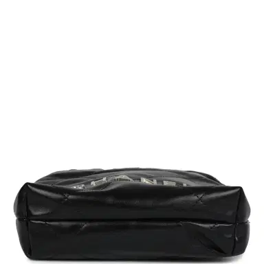 Chanel Chanel Mini 22 Bag Black Shiny Calfskin Brushed Silver Hardware | Thumbnail 7 Chanel Chanel Mini 22 Bag Black Shiny Calfskin Brushed Silver Hardware | Thumbnail 7