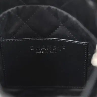 Chanel Chanel Mini 22 Bag Black Shiny Calfskin Brushed Silver Hardware | Thumbnail 9 Chanel Chanel Mini 22 Bag Black Shiny Calfskin Brushed Silver Hardware | Thumbnail 9