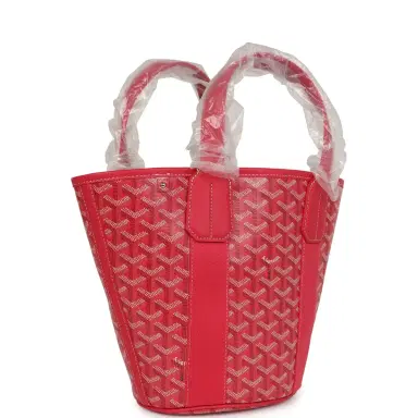goyard Goyard Goyardine Belharra PM Fuchsia Tote Palladium Hardware | Thumbnail 2 goyard Goyard Goyardine Belharra PM Fuchsia Tote Palladium Hardware | Thumbnail 2