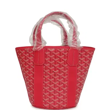 goyard Goyard Goyardine Belharra PM Fuchsia Tote Palladium Hardware | Thumbnail 4 goyard Goyard Goyardine Belharra PM Fuchsia Tote Palladium Hardware | Thumbnail 4