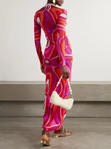 PUCCI Marmo Printed Mesh Maxi Dress | Thumbnail 3 PUCCI Marmo Printed Mesh Maxi Dress | Thumbnail 3