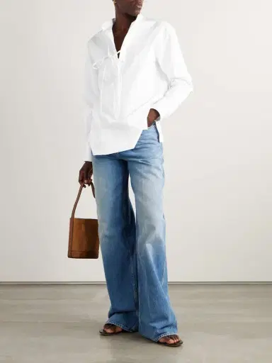 Gucci Tie-neck Cotton-poplin Shirt | Thumbnail 2 Gucci Tie-neck Cotton-poplin Shirt | Thumbnail 2