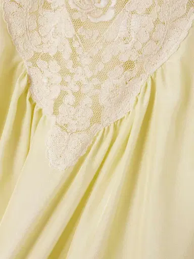 Chloé Gathered Lace-trimmed Silk-habotai Midi Dress | Thumbnail 5 Chloé Gathered Lace-trimmed Silk-habotai Midi Dress | Thumbnail 5
