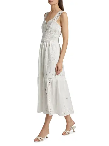 Rails Women's Fawn Cotton Sleeveless Midi-Dress - White | Thumbnail 4 Rails Women's Fawn Cotton Sleeveless Midi-Dress - White | Thumbnail 4